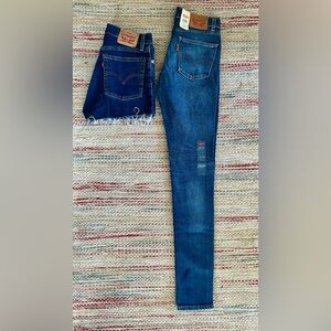 NWT Levi's Blue Denim Jeans & Shorts Bundle